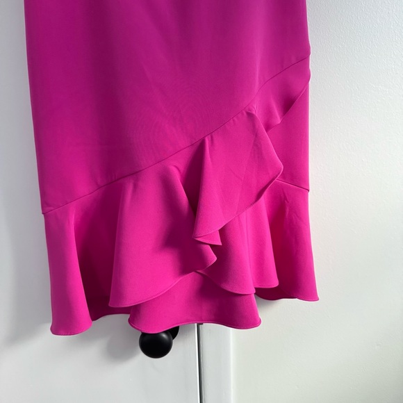 BCBG Pink Sleeveless mini Ruffle Dress in Fuschia - Picture 4 of 5